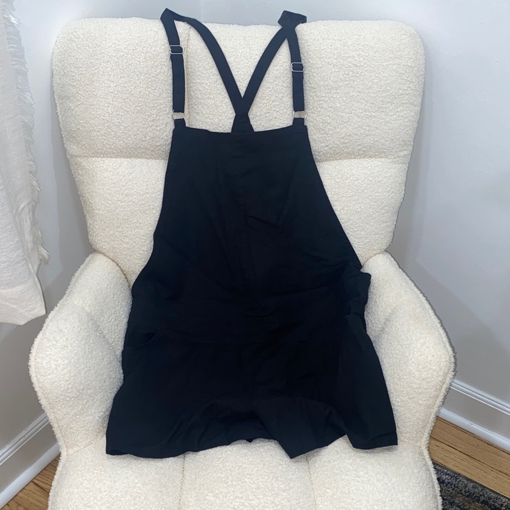 Black Overall Shorts